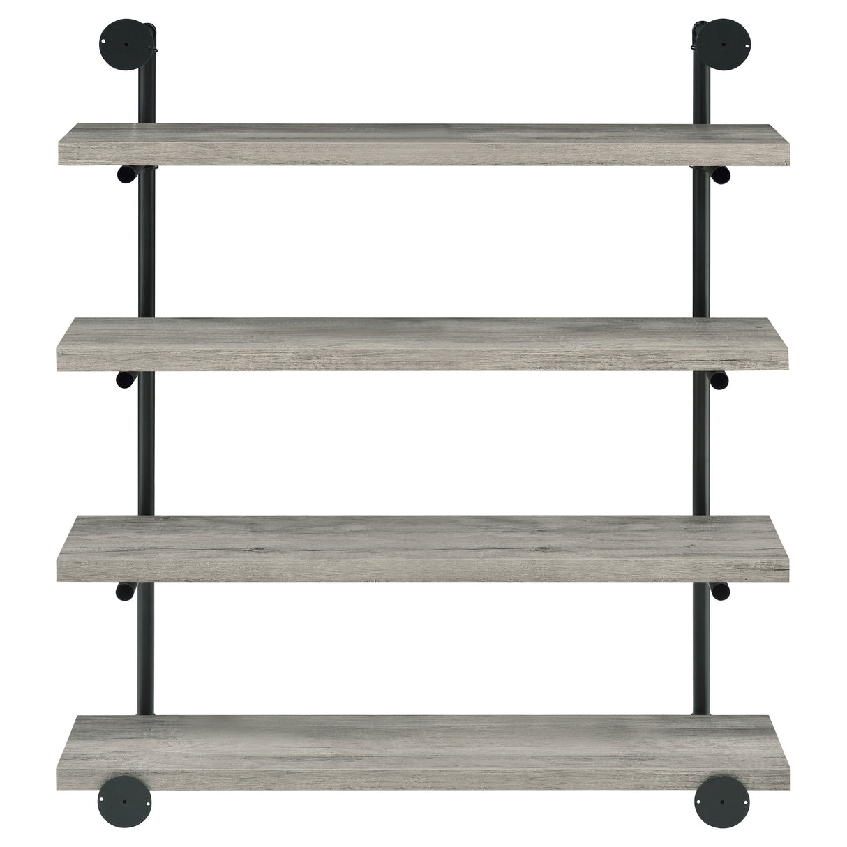 Elmcrest 40-Inch Wall Shelf Black And Grey Driftwood