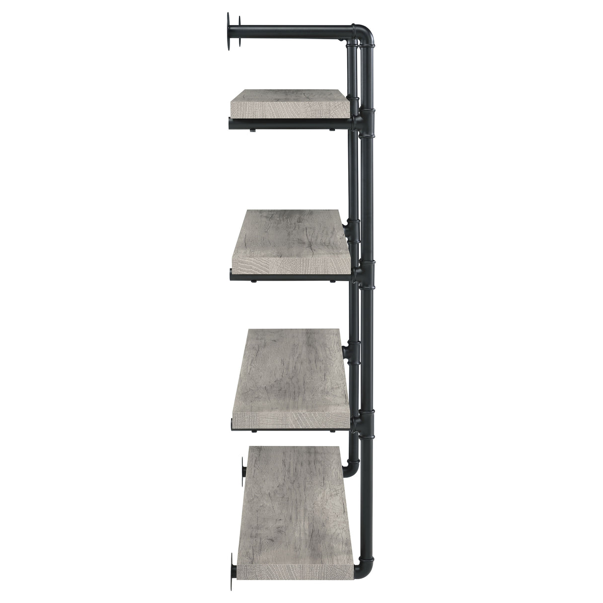 Elmcrest 40-Inch Wall Shelf Black And Grey Driftwood