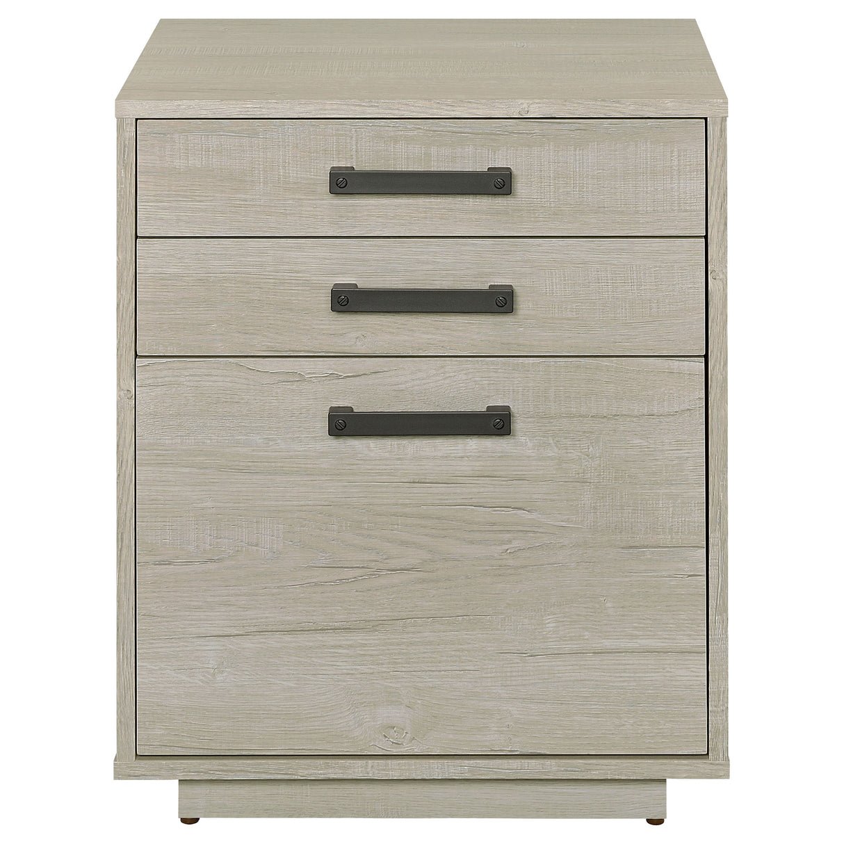 Loomis 3-Drawer Square File Cabinet Whitewashed Grey