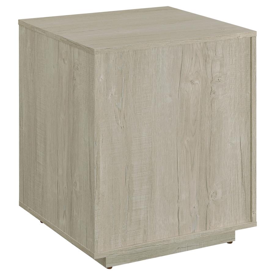 Loomis 3-Drawer Square File Cabinet Whitewashed Grey