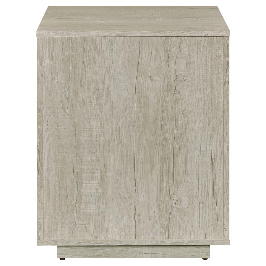 Loomis 3-Drawer Square File Cabinet Whitewashed Grey