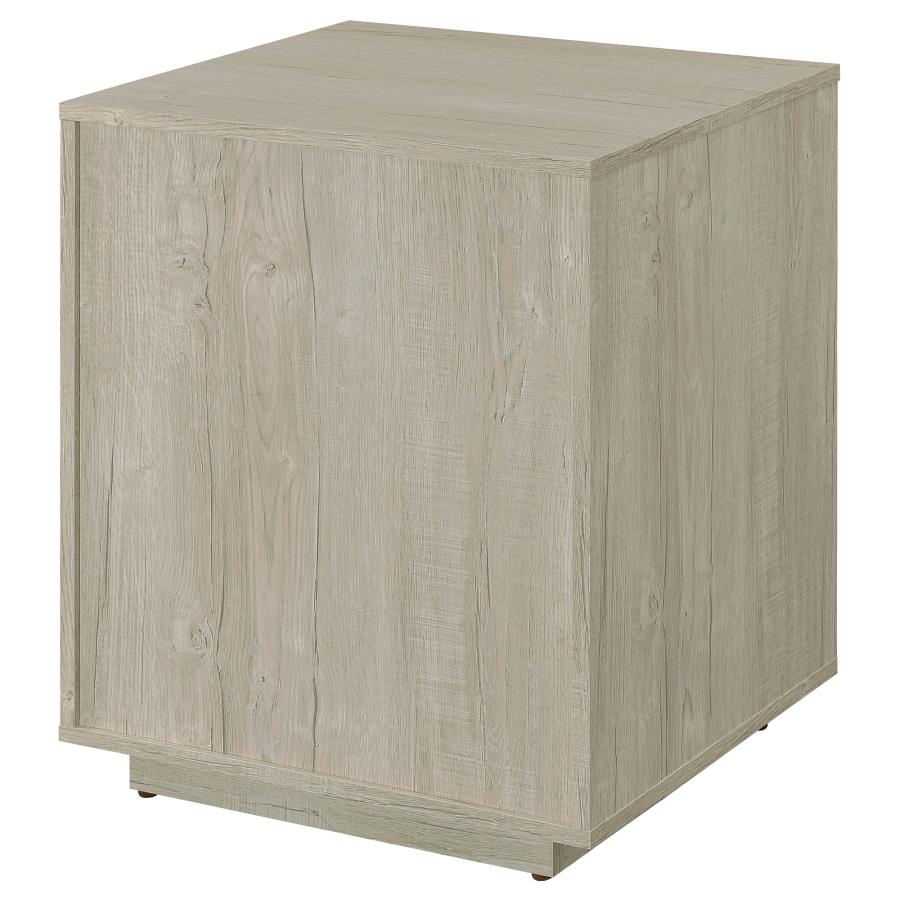 Loomis 3-Drawer Square File Cabinet Whitewashed Grey