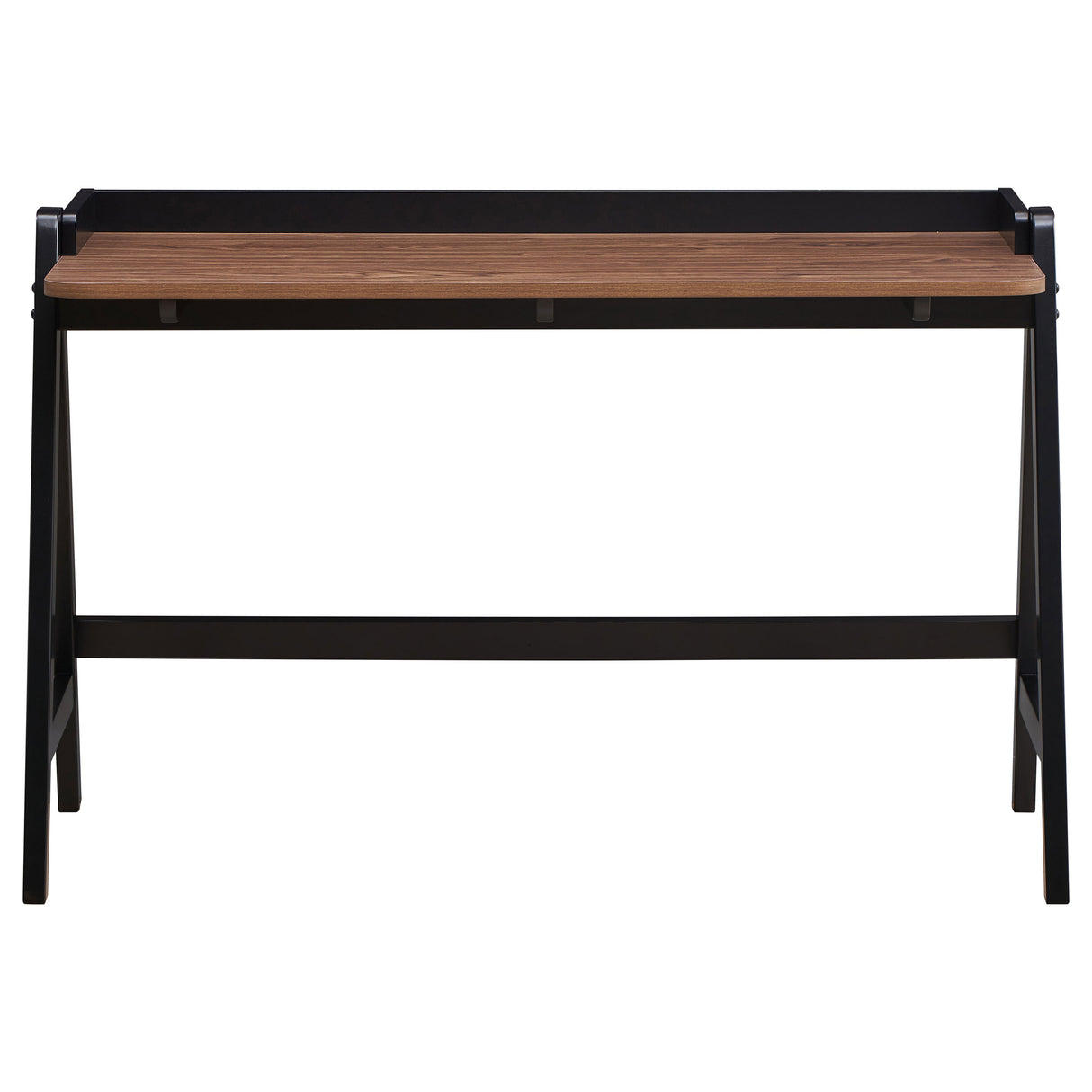 Raul Writing Desk Walnut And Black With Usb Ports