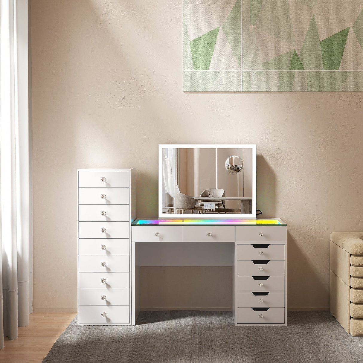 Hollywood Vanity Mirror with Led Light Strip