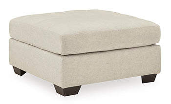 Falkirk Parchment Oversized Accent Ottoman