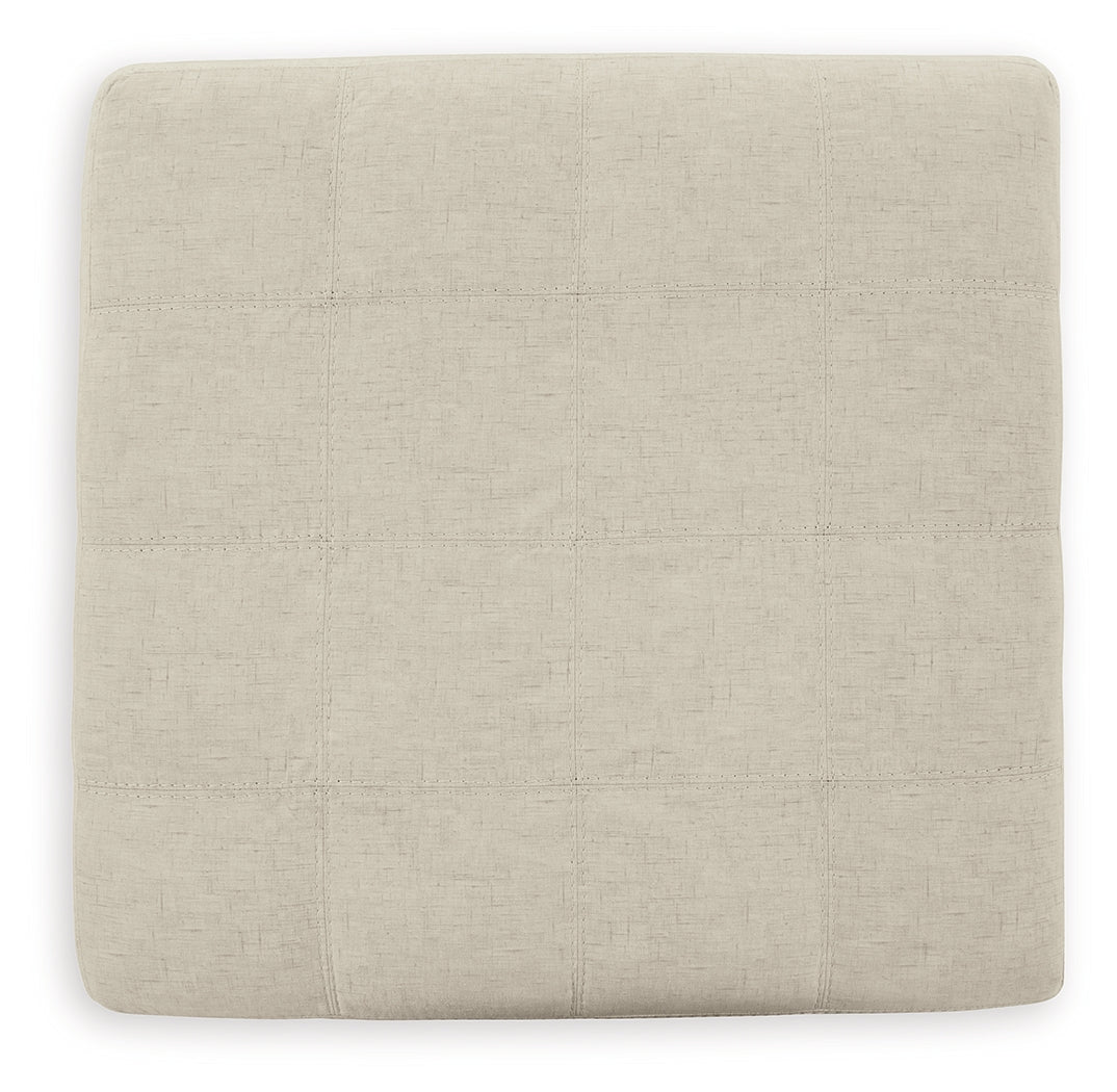 Falkirk Parchment Oversized Accent Ottoman