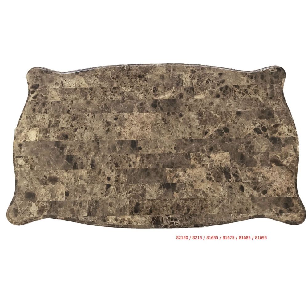 Devayne Marble Top & Dark Walnut Finish Coffee Table