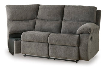 Museum Pewter Right-Arm Facing Reclining Loveseat