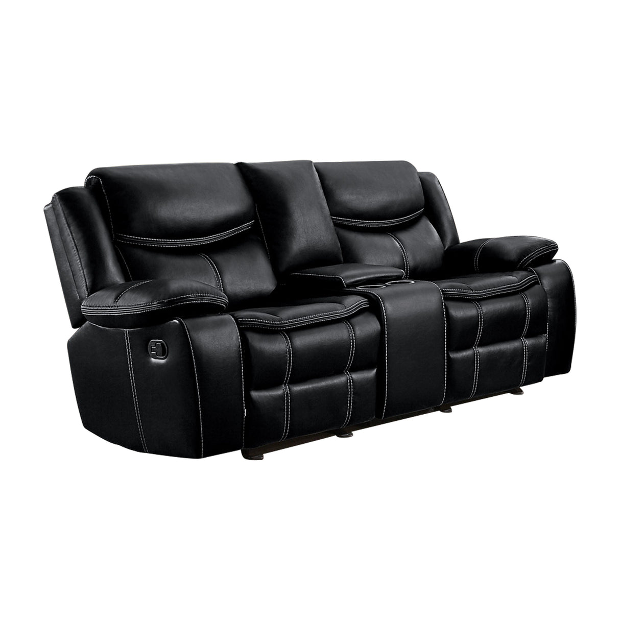 Bastrop Black Reclining Loveseat