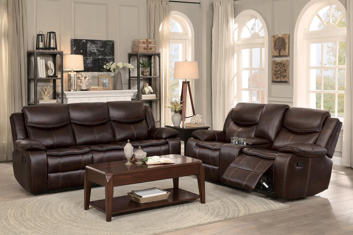 Bastrop Brown Reclining Sofa