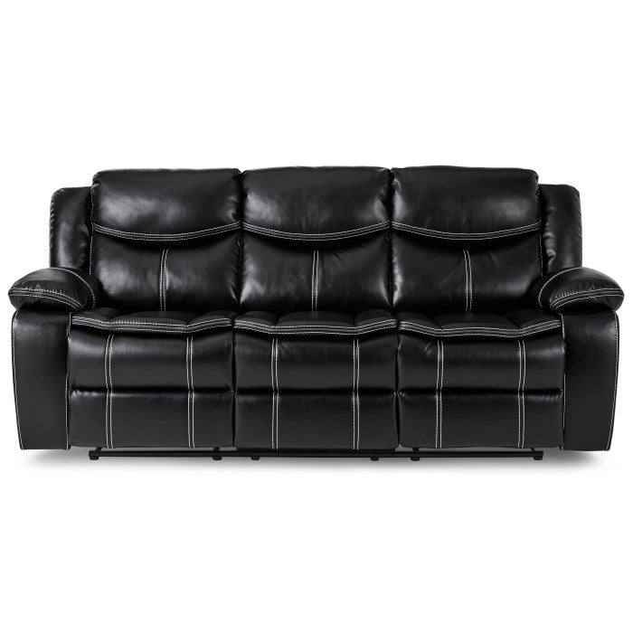 Bastrop Black Reclining Sofa