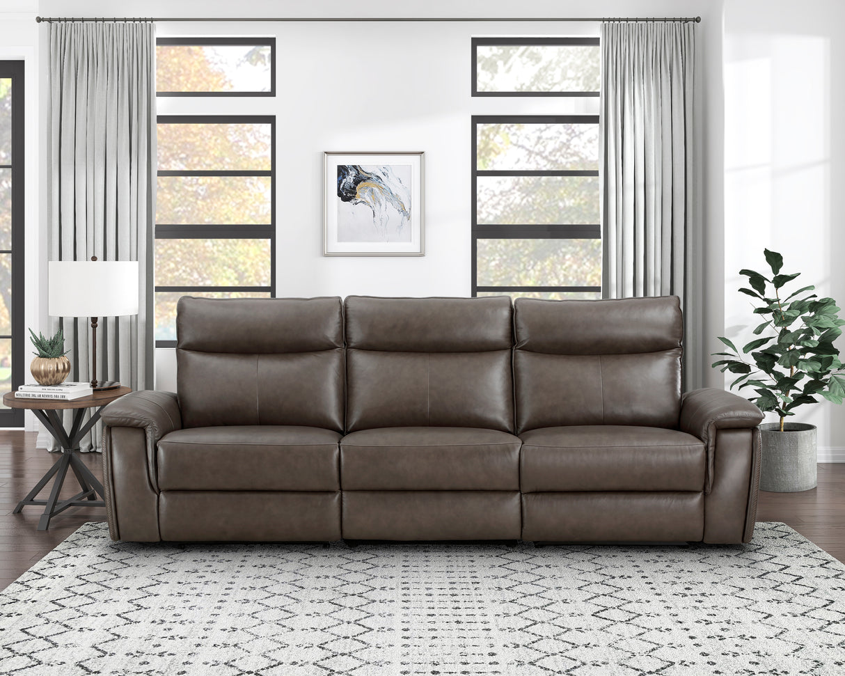 Maroni Power Double Reclining Sofa With Headrests