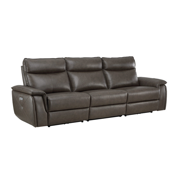 Maroni Power Double Reclining Sofa With Headrests