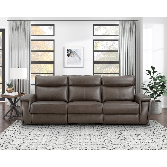 Maroni Power Double Reclining Sofa With Headrests