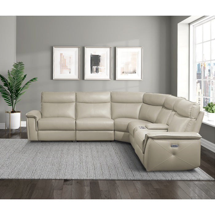 Maroni 6-Piece Modular Power Reclining Sectional With Headrests