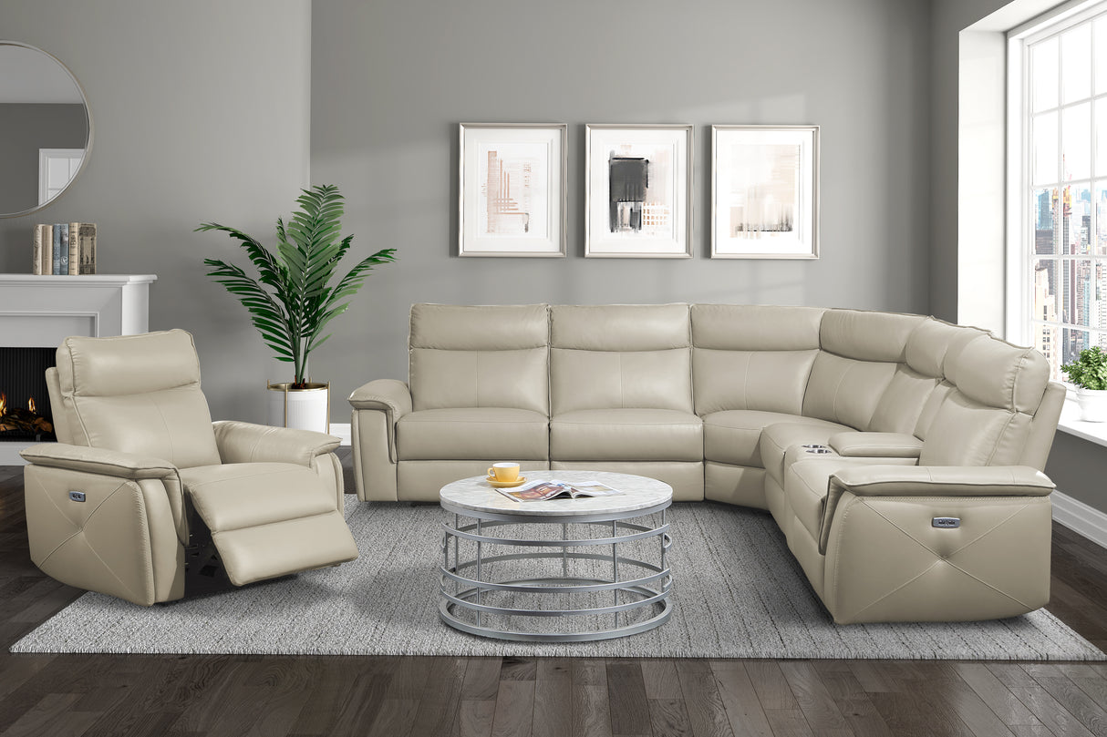 Maroni 6-Piece Modular Power Reclining Sectional With Headrests