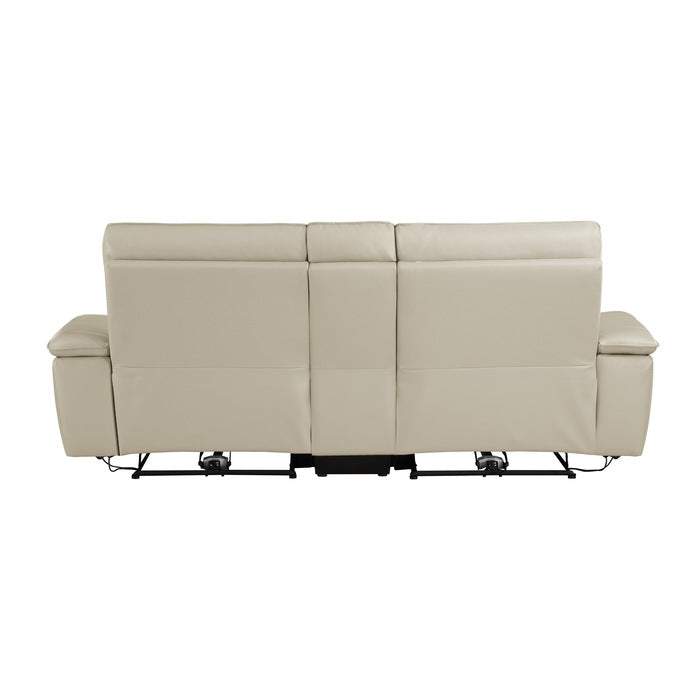 Maroni Power Double Reclining Love Seat With Center Console And Headrests