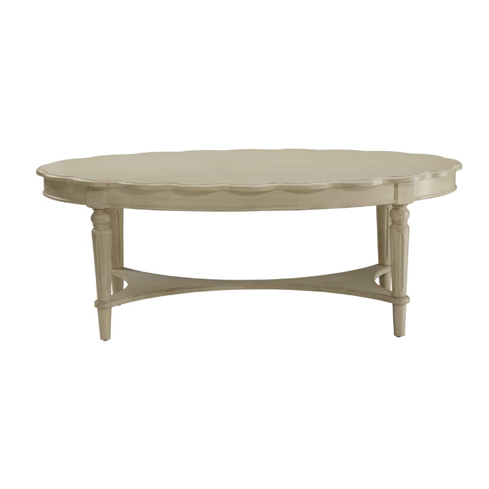 Fordon French Antique White Finish Coffee Table