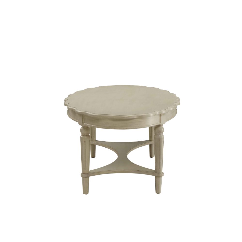 Fordon French Antique White Finish Coffee Table