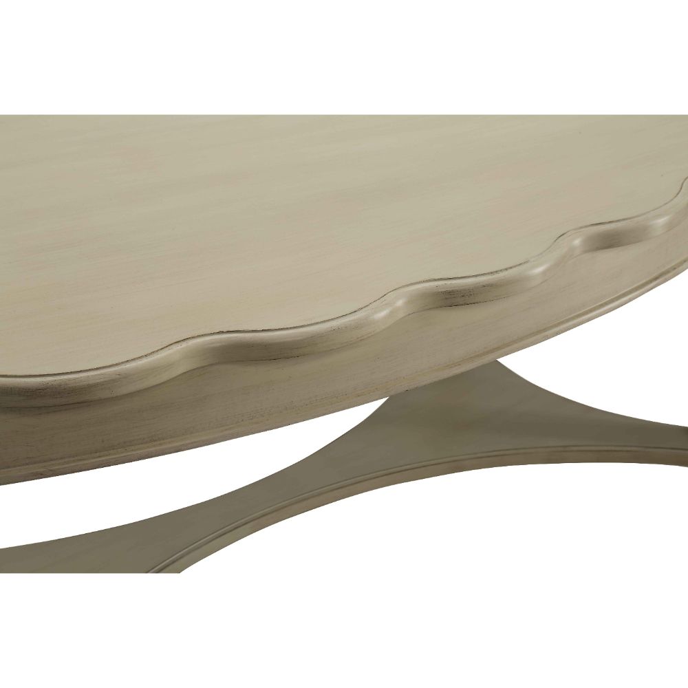 Fordon French Antique White Finish Coffee Table