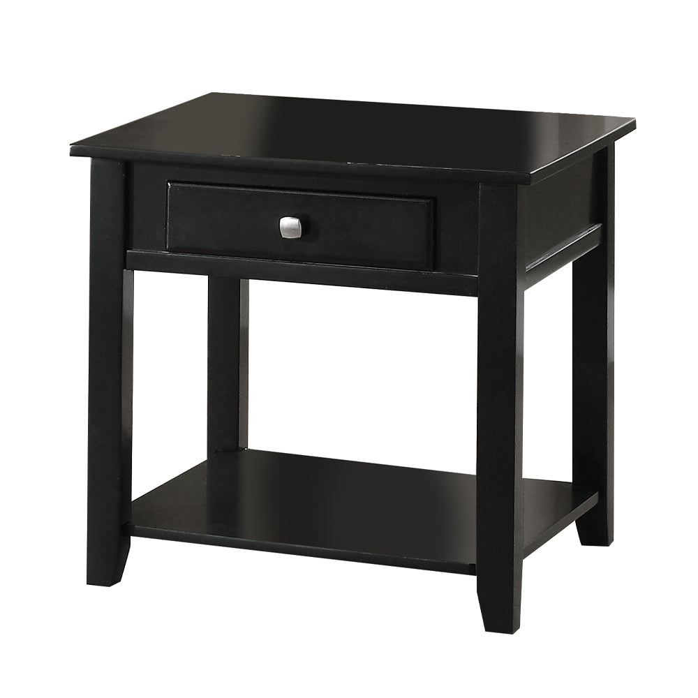 Malachi Black Finish End Table