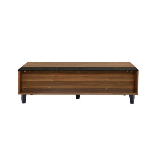 Avala Walnut & Black Finish Coffee Table