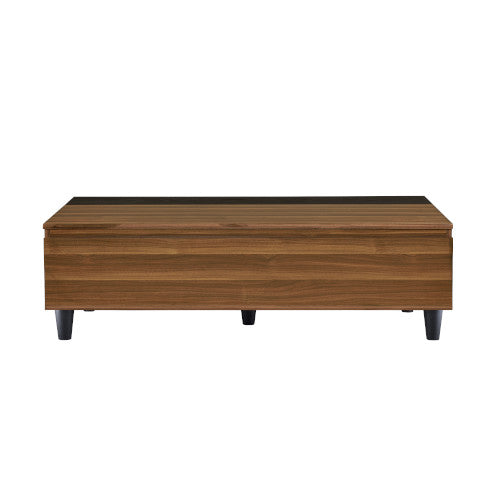 Avala Walnut & Black Finish Coffee Table