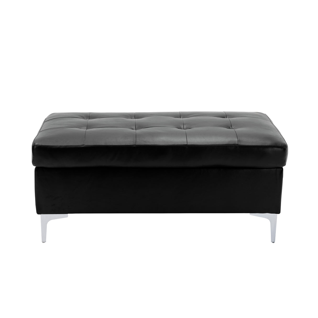 Barrington Exposed Metal Legs With Silver 3-Piece Sectional Right Chaise And Ottoman