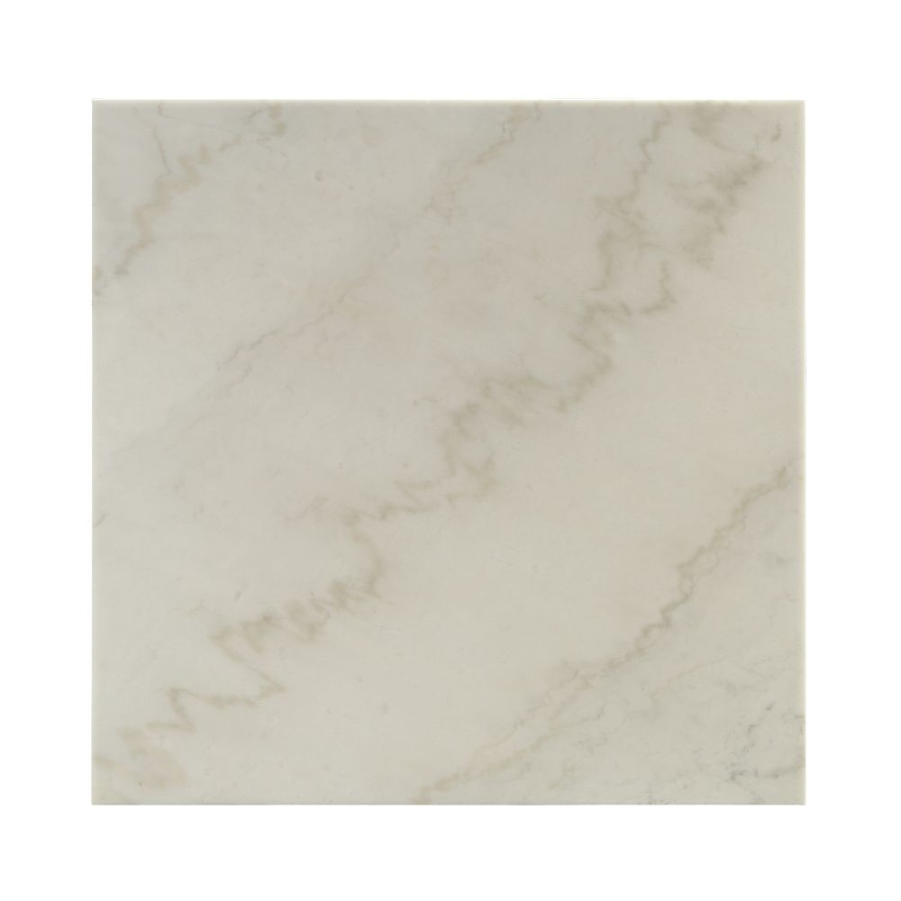 Telestis White Marble Top & Black Finish Coffee Table