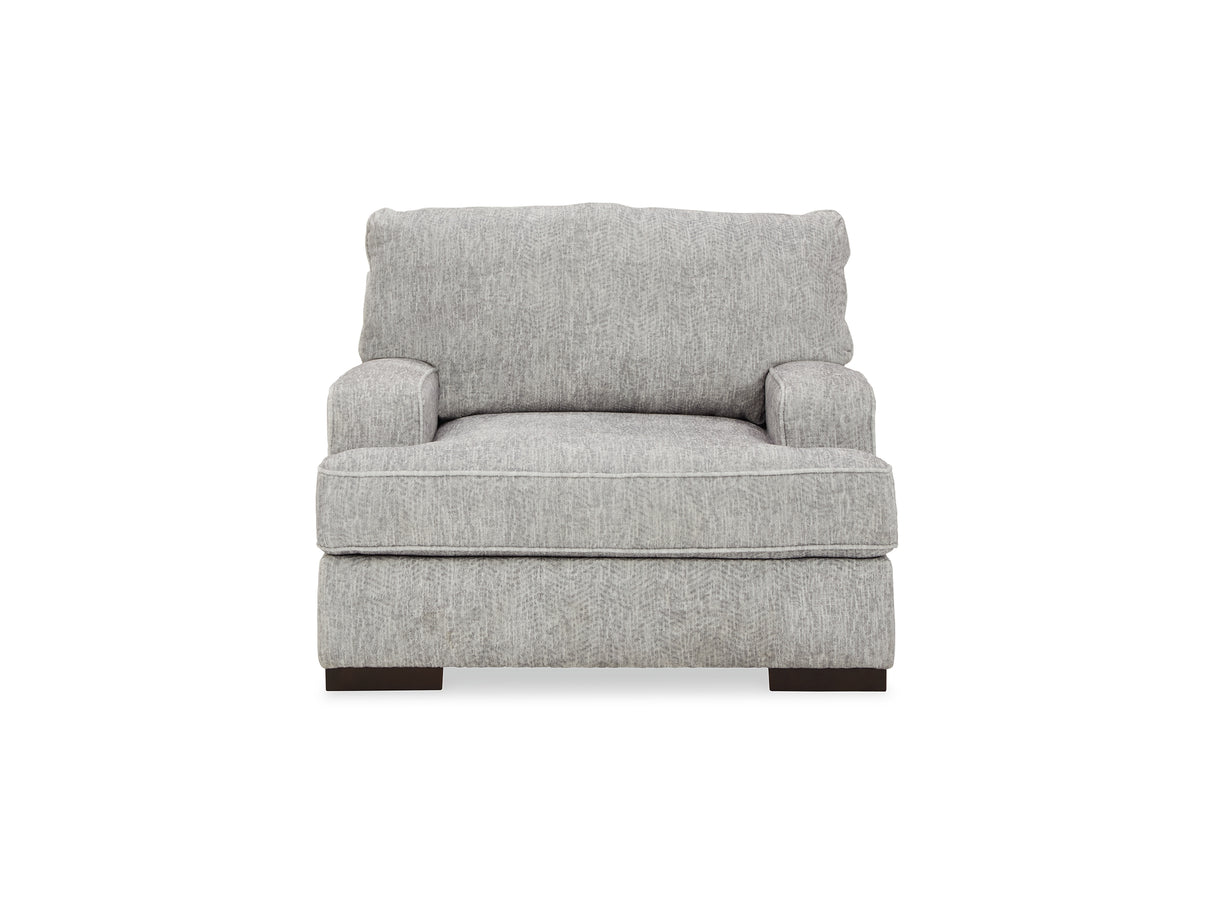 Mercado Pewter Sofa, Oversized Chair And Ottoman