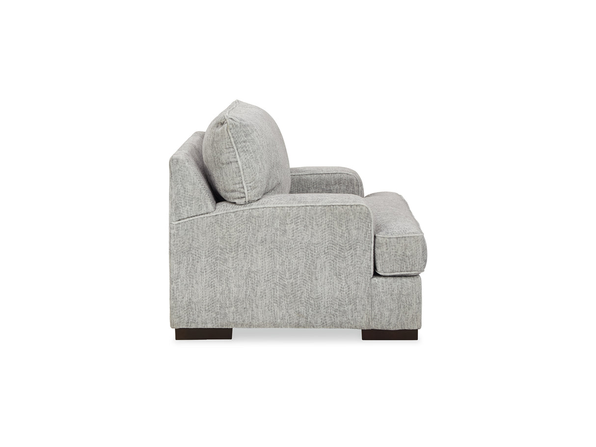 Mercado Pewter Sofa, Oversized Chair And Ottoman