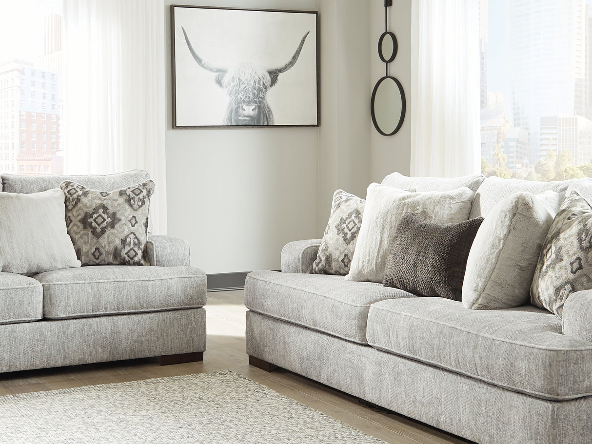 Mercado Pewter Sofa And Loveseat