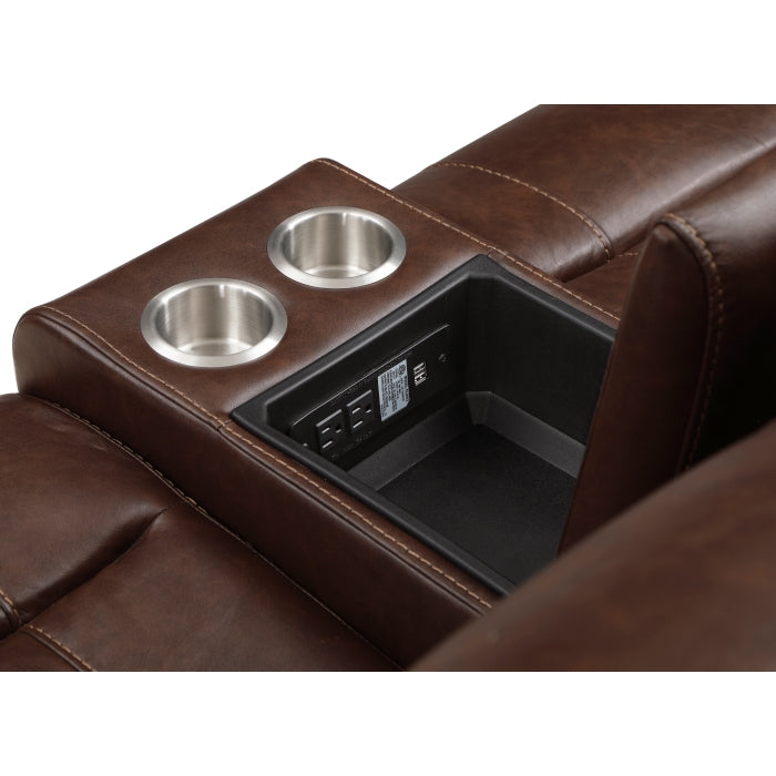 New Double Glider Reclining Love Seat With Center Console, Receptacles And Usb Ports