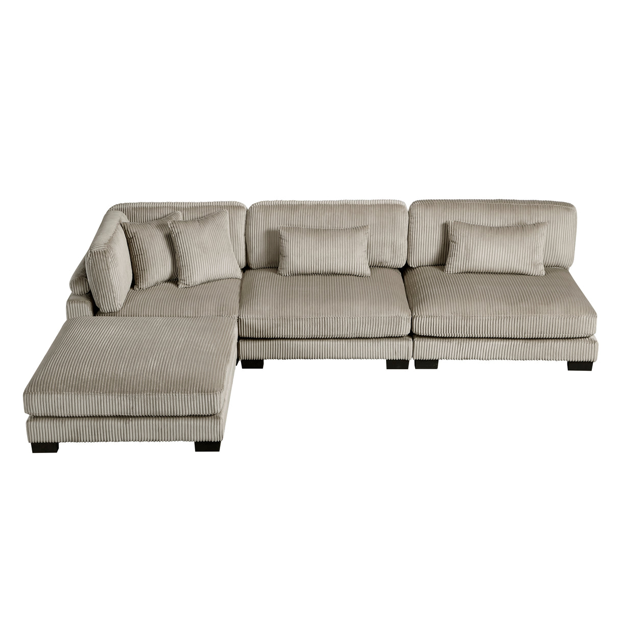 4-Piece Modular Sectional With Ottoman