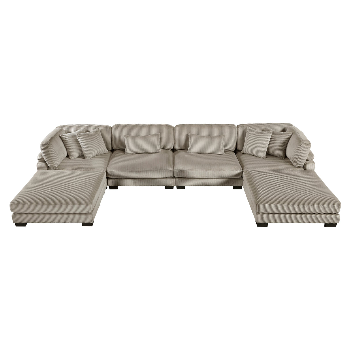 6-Piece Modular Sectional With Ottomans