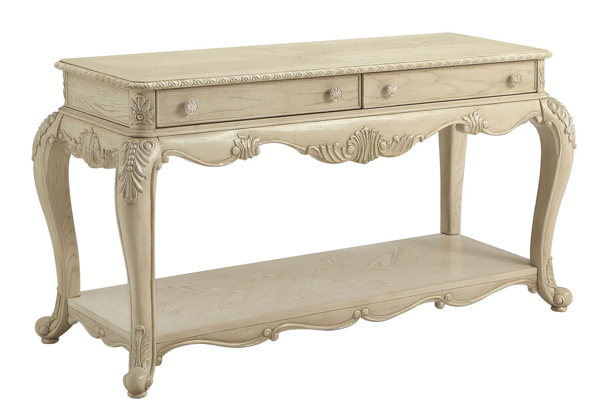 Ragenardus Antique White Finish Accent Table