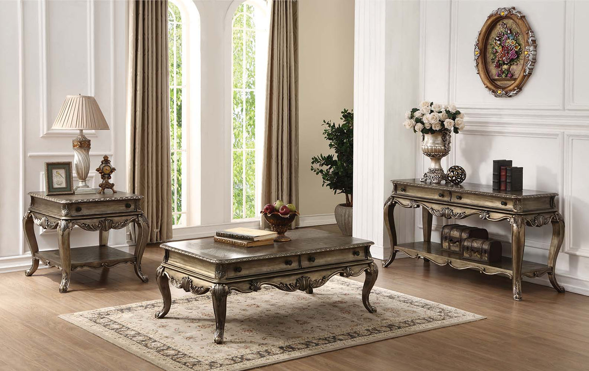 Ragenardus Vintage Oak Finish End Table