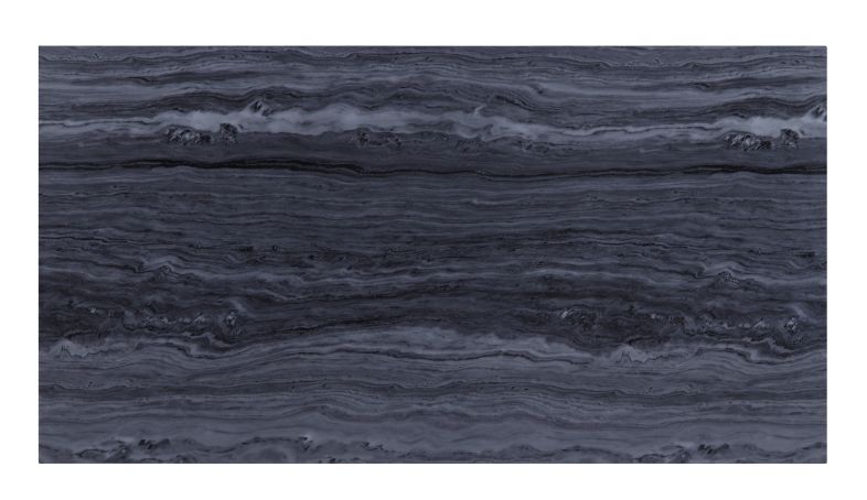 Zasir Gray Printed Faux Marble Top & Mirrored Silver Finish Coffee Table