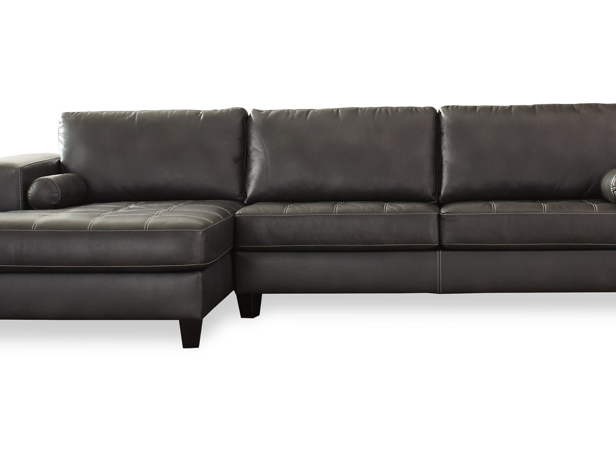 Nokomis Charcoal 2-Piece Left-Arm Facing Sectional With Chaise
