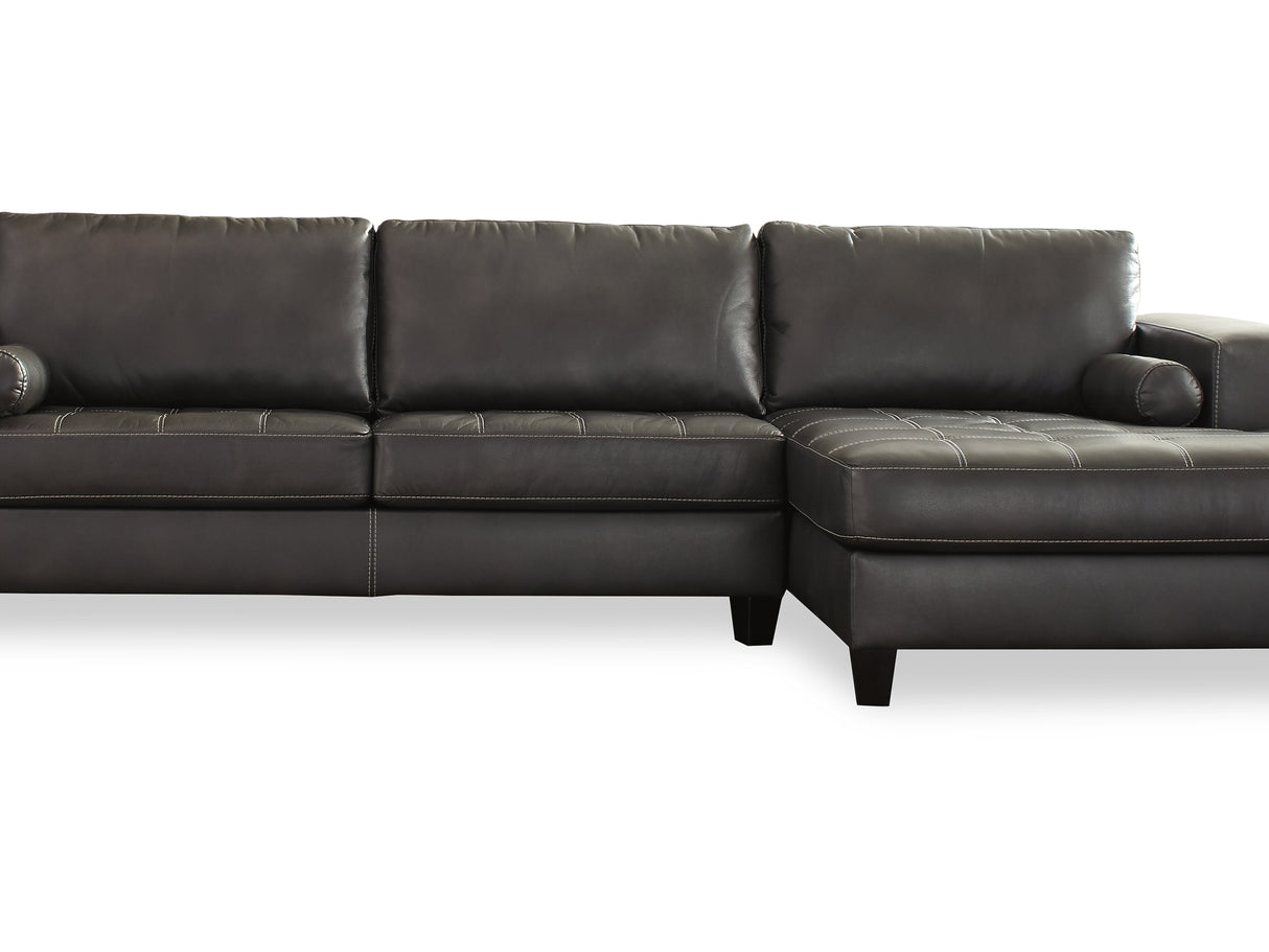 Nokomis Charcoal 2-Piece Right-Arm Facing Sectional With Chaise