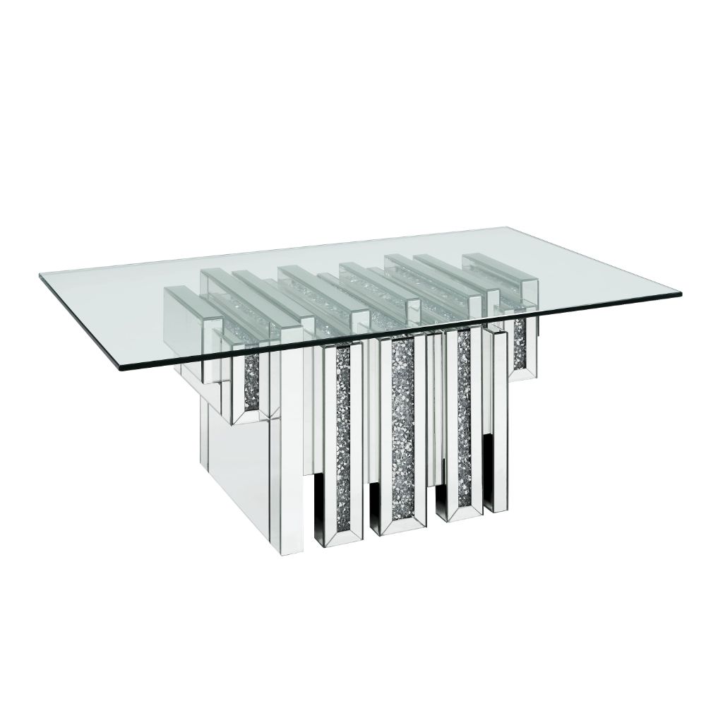 Noralie Mirrored & Faux Diamonds Coffee Table