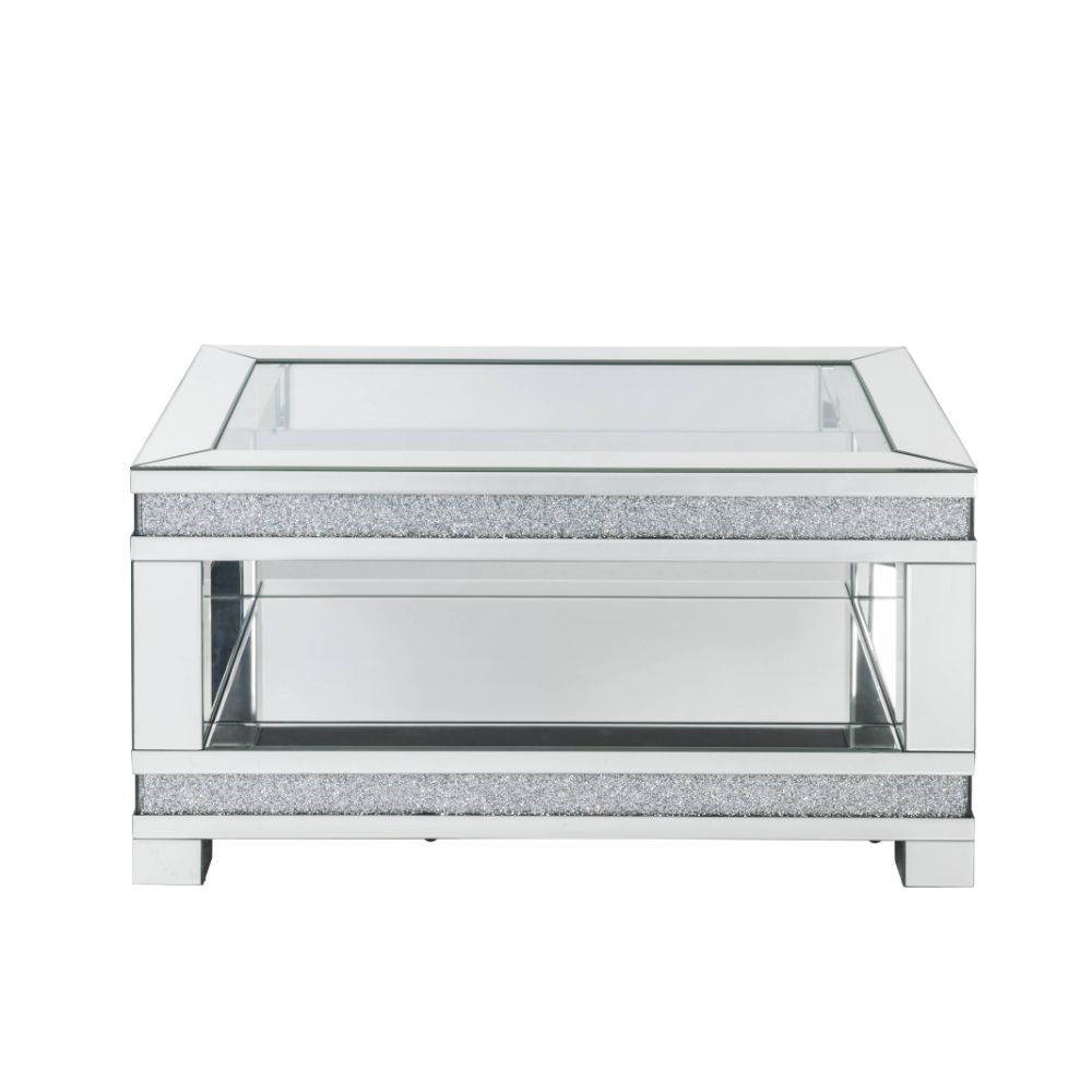 Noralie Mirrored & Faux Diamonds Coffee Table