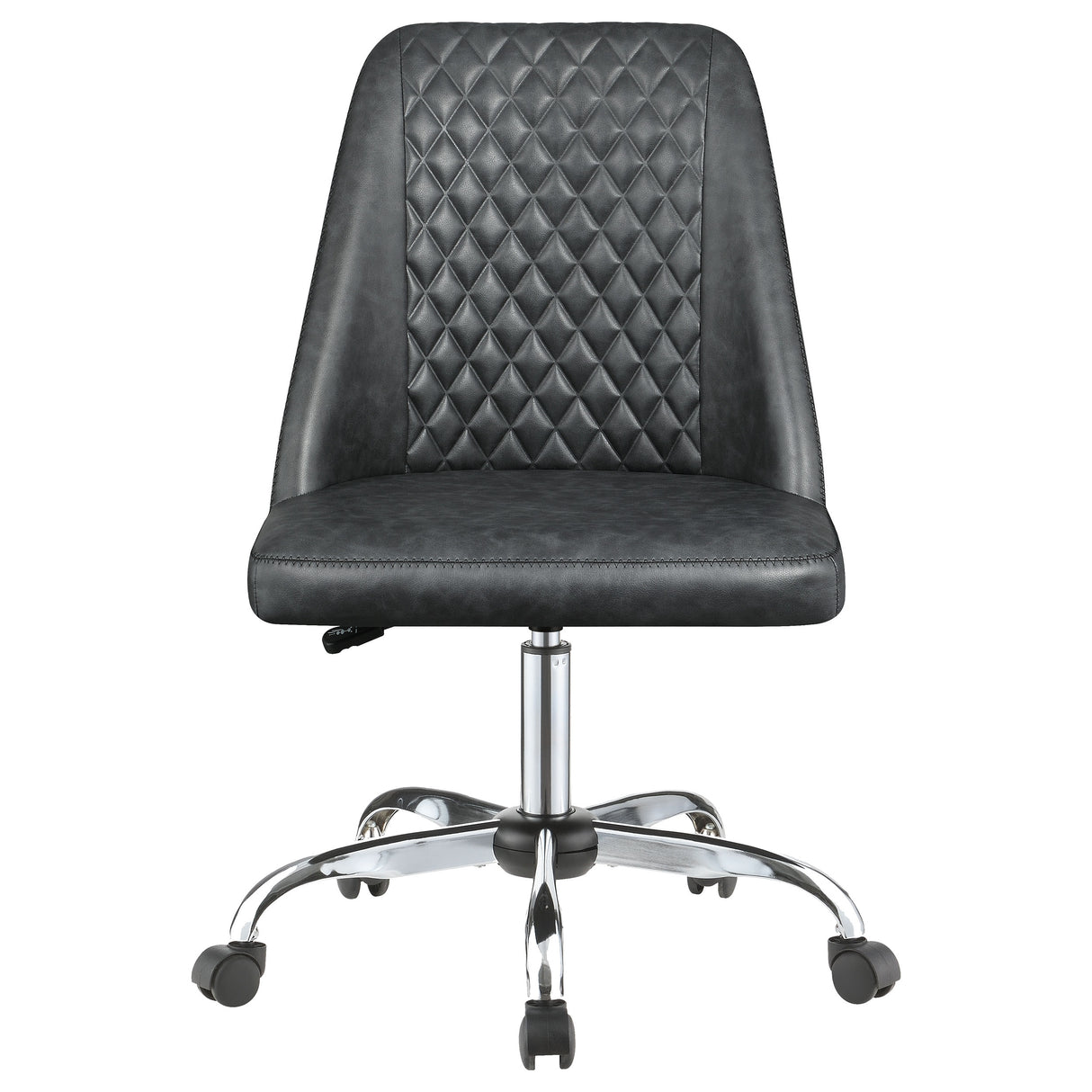 Althea Upholstered Tufted Back Office Chair Grey And Chrome