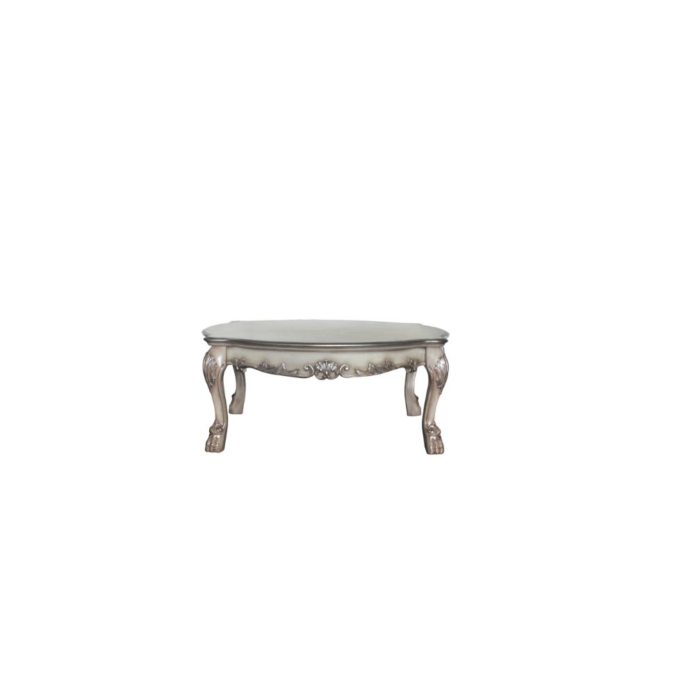 Dresden Vintage Bone White Finish Coffee Table
