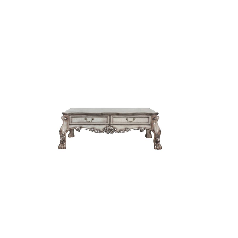 Dresden Vintage Bone White Finish Coffee Table