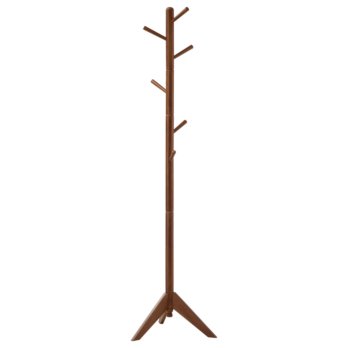 Devlin Coat Rack With 6 Hooks Walnut