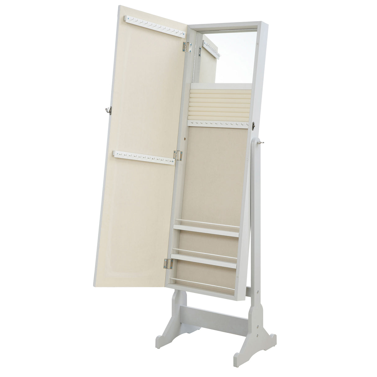 Yvonne Storage Jewelry Cheval Mirror Dove Grey