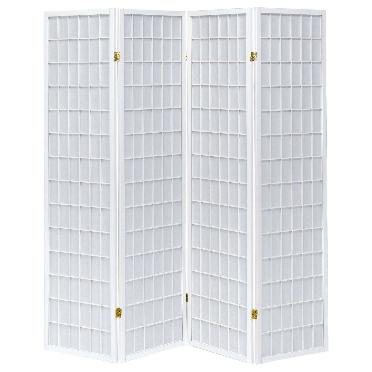 Roberto 4-Panel Folding Screen White