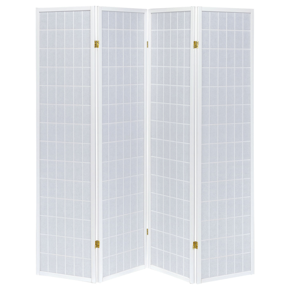 Roberto 4-Panel Folding Screen White