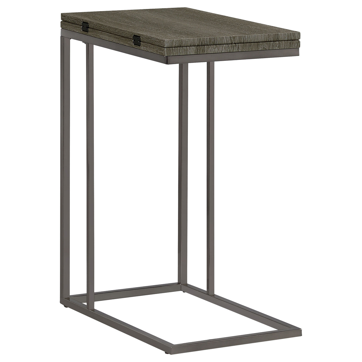 Pedro Expandable Top Accent Table Weathered Grey And Black